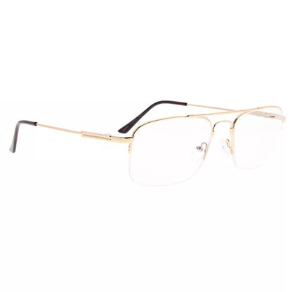 Pilot Titanium Halfrim Blue Light Blocking Reading Glasses for Women