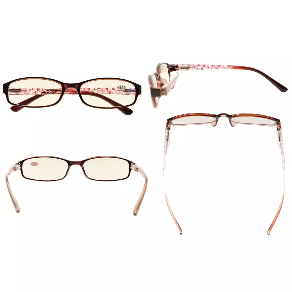 Small Lens Blue Light Blocking Reading Glasses Women