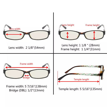 Small Lens Blue Light Blocking Reading Glasses Women