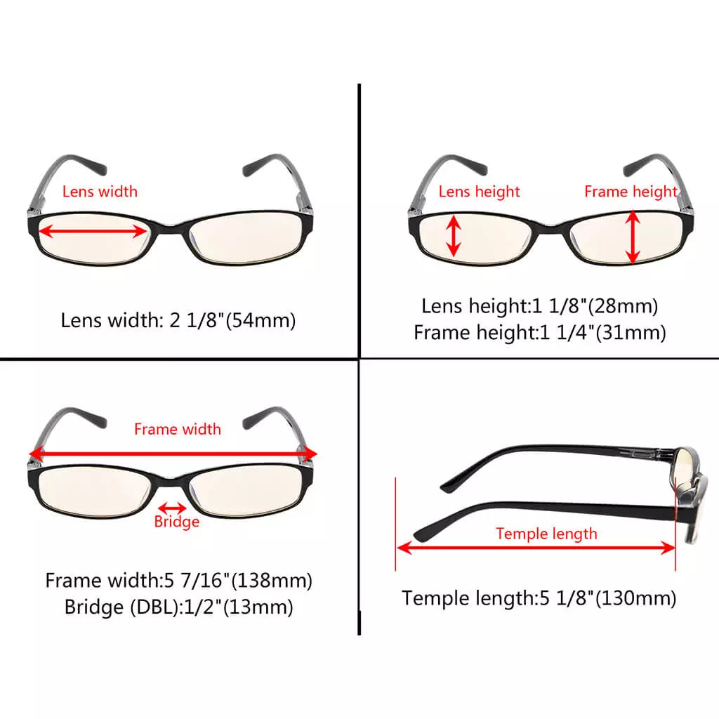 Small Lens Blue Light Blocking Reading Glasses Women