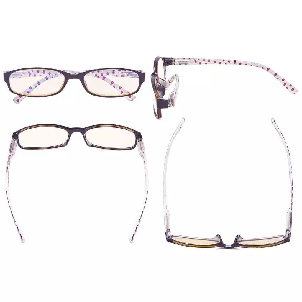 Polka Dots Blue Light Blocking Reading Glasses for Women