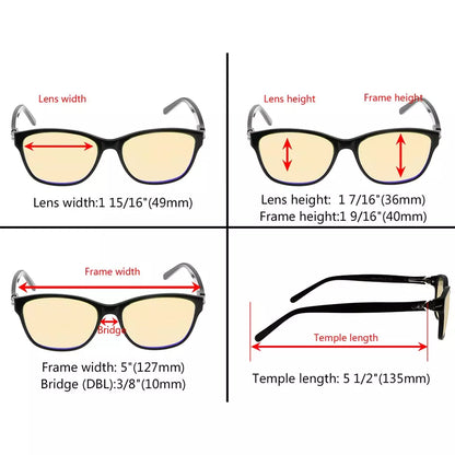 Rhinestones Blue Light Blocking Reading Glasses Women