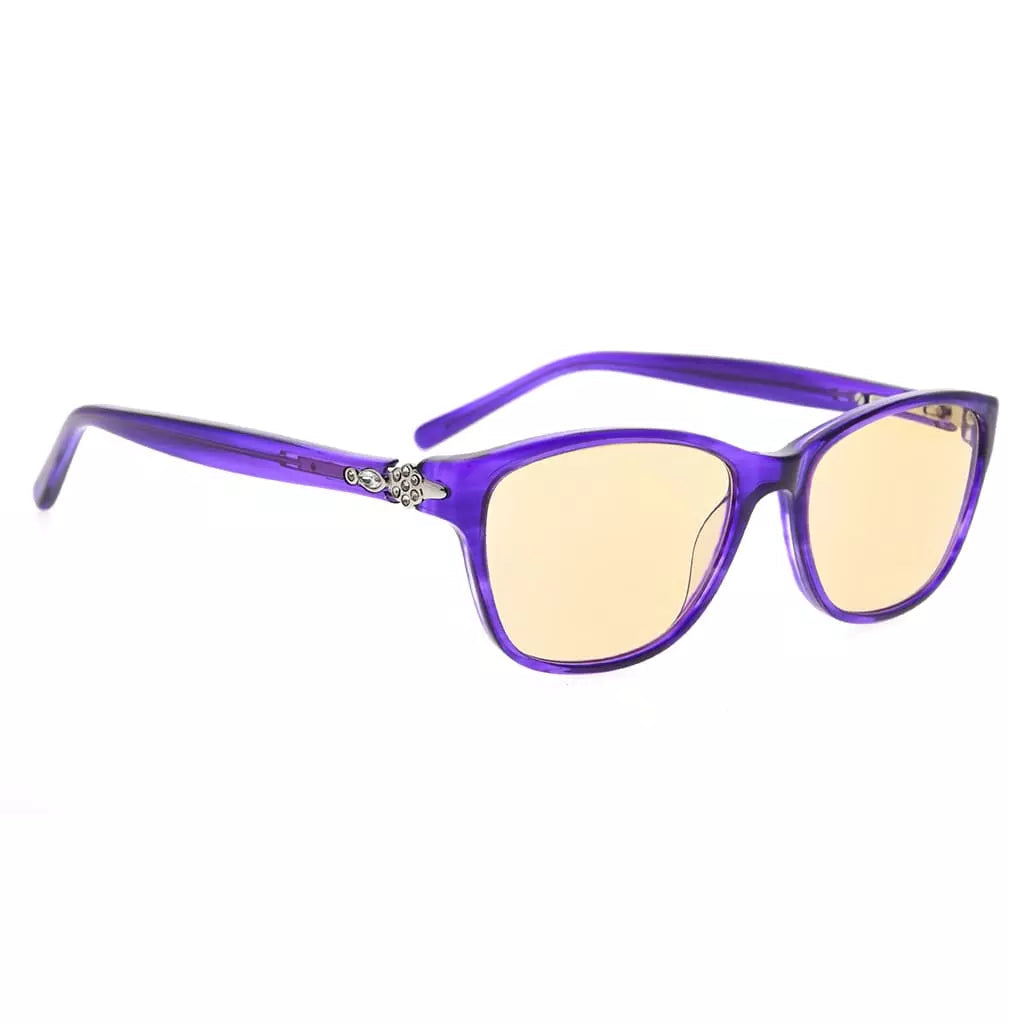 Rhinestones Blue Light Blocking Reading Glasses Women