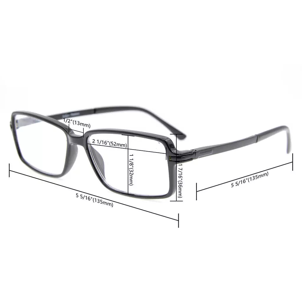 Blue Light Blocking Reading Glasses Eyeglasses Men Spring Hinges