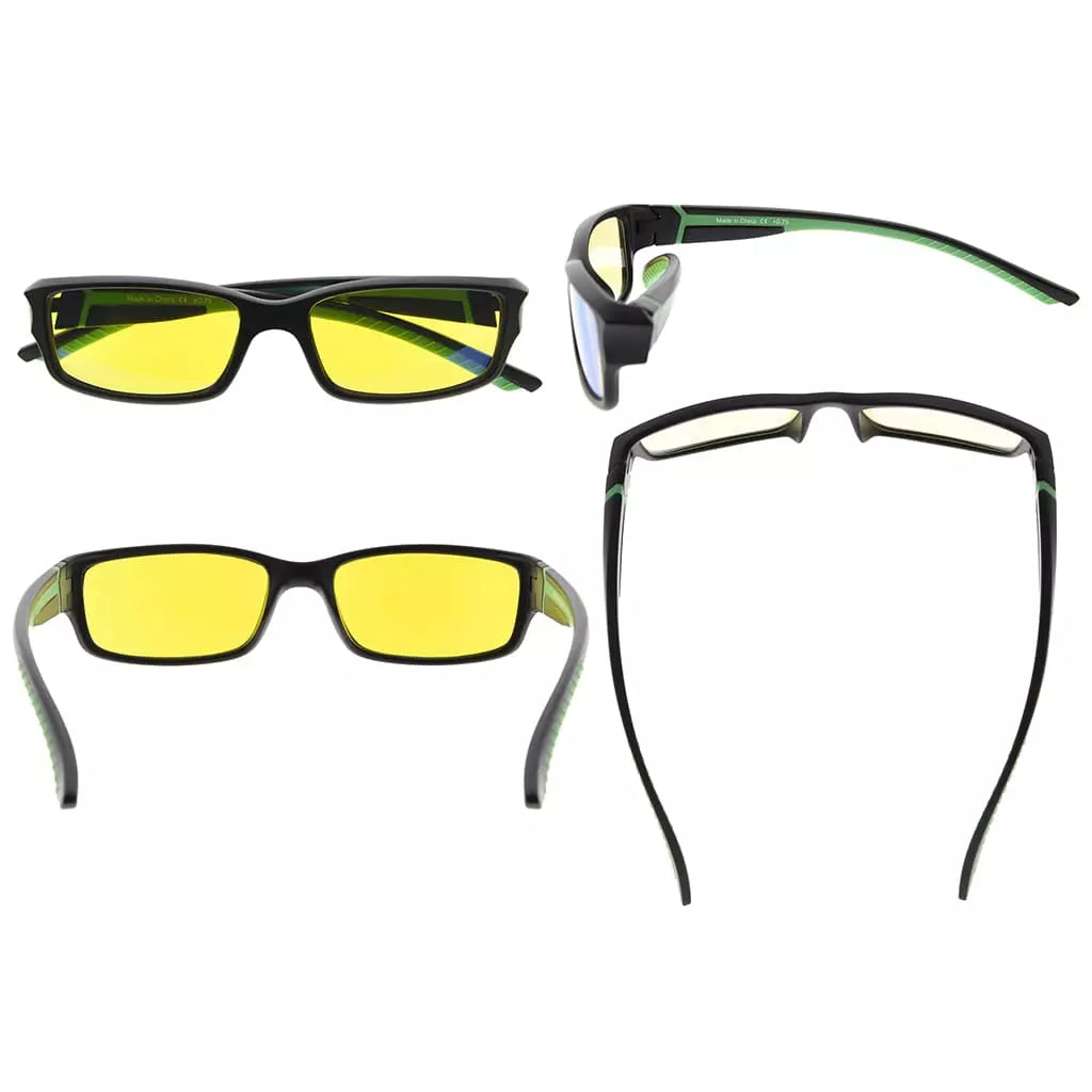 Yellow Tinted Blue Light Blocking Reading Glasses Women Men
