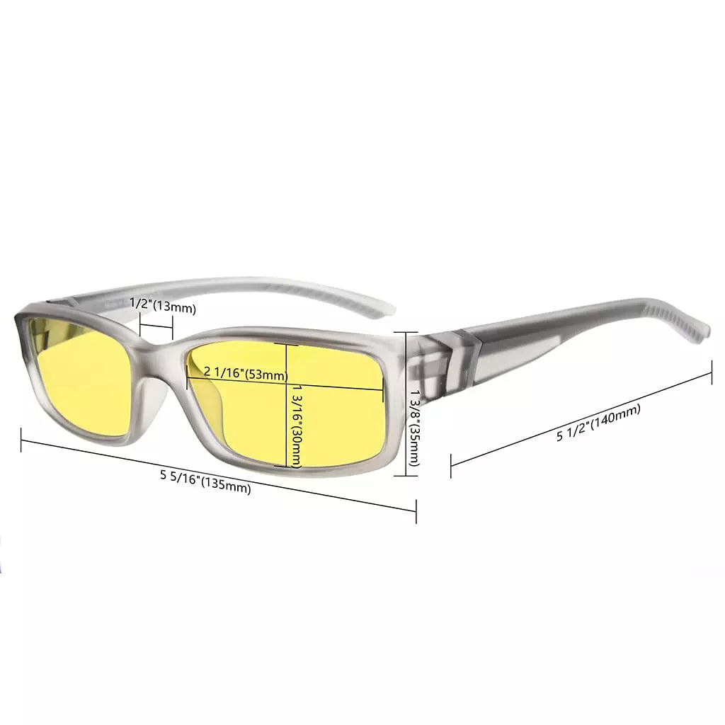 Yellow Tinted Blue Light Blocking Reading Glasses Women Men