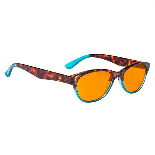 Cat-eye Orange Tinted Blue Light Blocking Reading Glasses Women