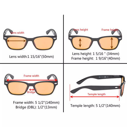 Blue Light Blocking Reading Glasses Orange Tinted Women