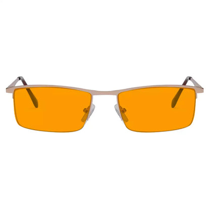 Half-Rim Orange Tinted Blue Light Blocking Reading Glasses Men