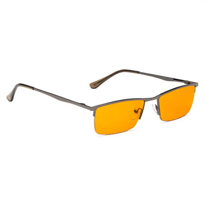 Half-Rim Orange Tinted Blue Light Blocking Reading Glasses Men