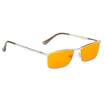 Half-Rim Orange Tinted Blue Light Blocking Reading Glasses Men