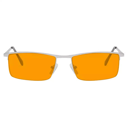 Half-Rim Orange Tinted Blue Light Blocking Reading Glasses Men