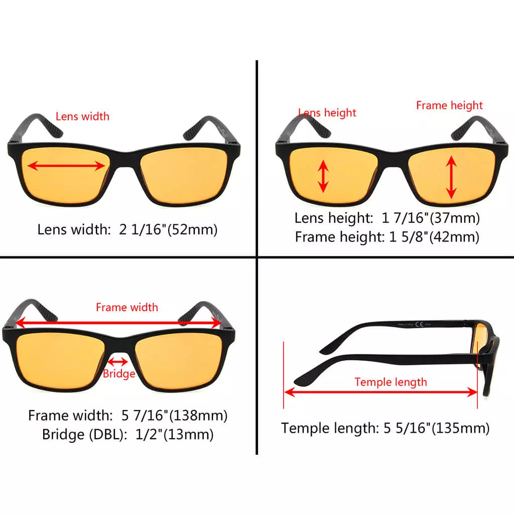 Blue Light Blocking Reading Glasses Orange Tinted Women