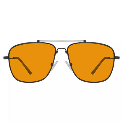 Pilot Orange Tinted Blue Light Blocking Glasses Women Men
