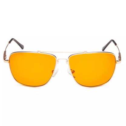 Pilot Orange Tinted Blue Light Blocking Glasses Women Men