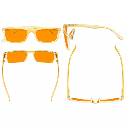 Orange Tinted Blue Light Blocking Reading Glasses Women Men