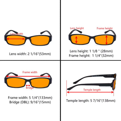 Orange Tinted Blue Light Blocking Reading Glasses Women