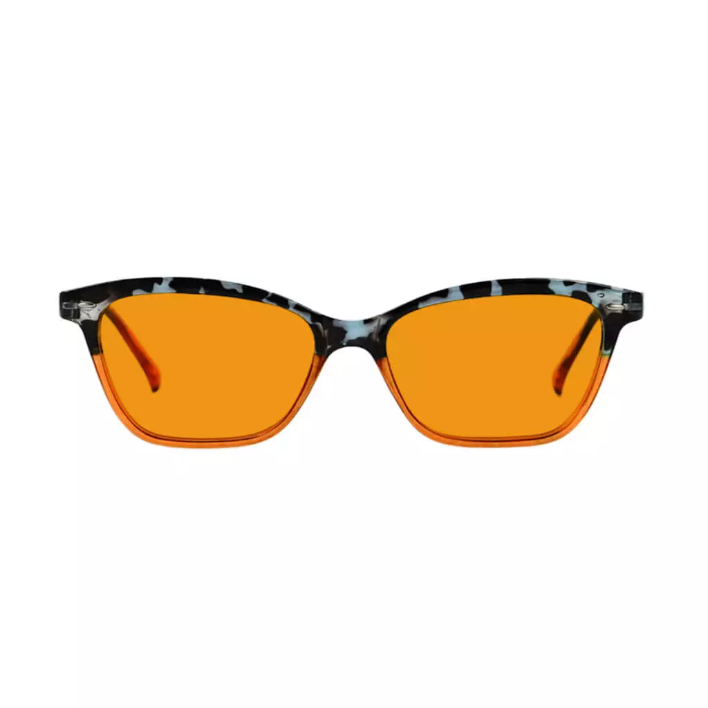 Cat Eye Orange Tinted Blue Light Blocking Glasses Momen