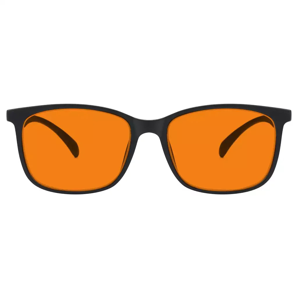 Large Orange Tinted Blue Light Blocking Reading Glasses Women