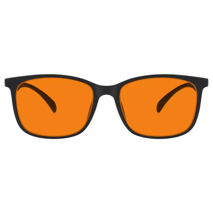 Large Orange Tinted Blue Light Blocking Reading Glasses Women