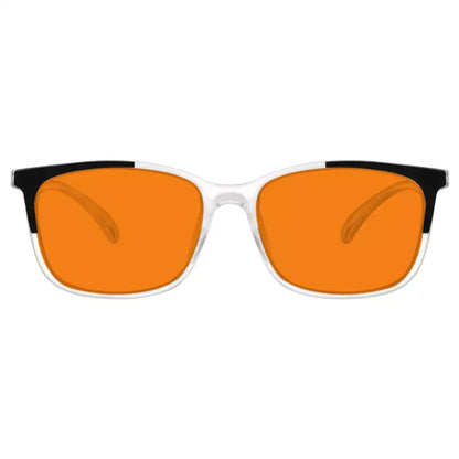 Large Orange Tinted Blue Light Blocking Reading Glasses Women