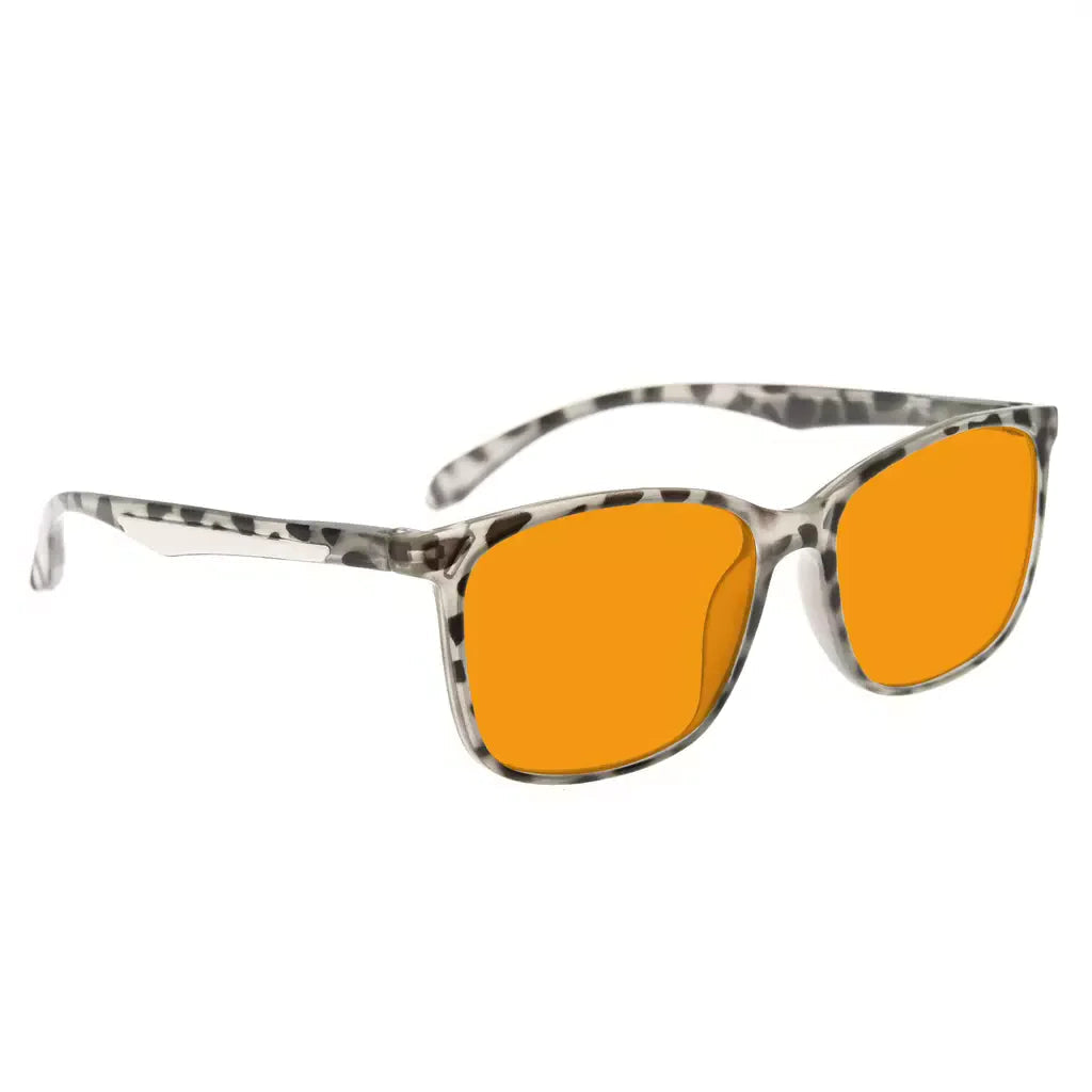 Large Orange Tinted Blue Light Blocking Reading Glasses Women