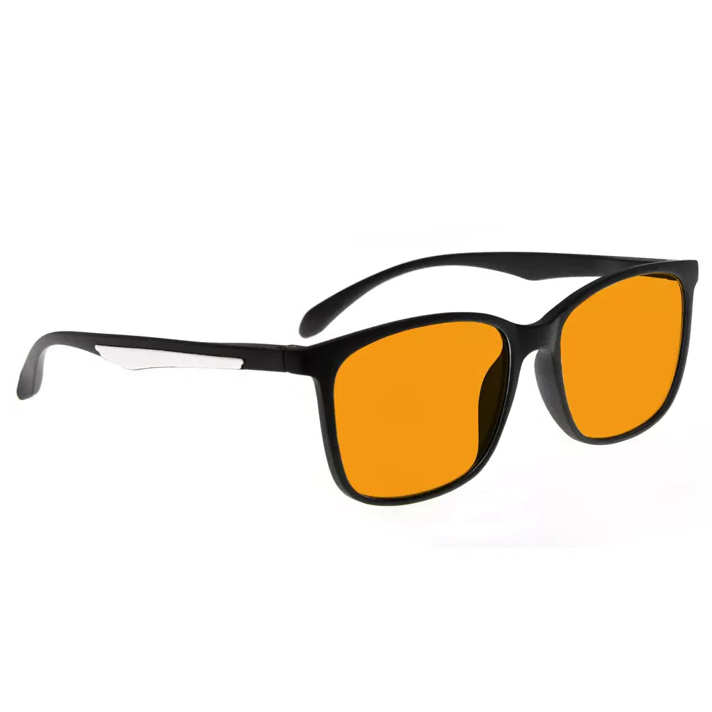 Large Orange Tinted Blue Light Blocking Reading Glasses Women