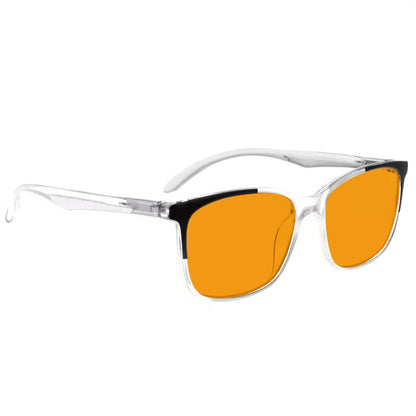 Large Orange Tinted Blue Light Blocking Reading Glasses Women