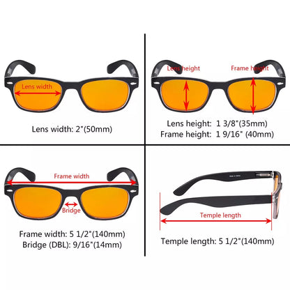 Cat Eye Orange Tinted Blue Light Blocking Reading Glasses for Women