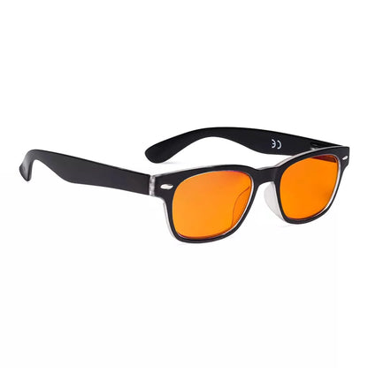 Cat Eye Orange Tinted Blue Light Blocking Reading Glasses for Women