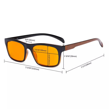 Orange Tinted Blue Light Blocking Reading Glasses for men