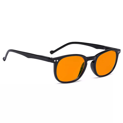 Retro Orange Tinted Blue Light Blocking Reading Glasses Women Men
