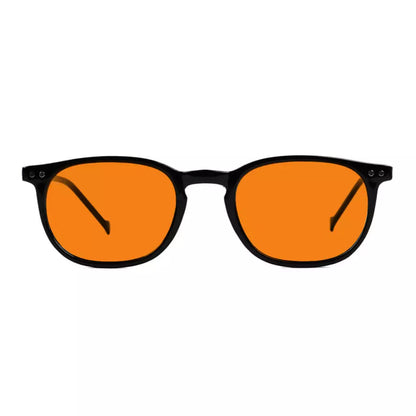 Retro Orange Tinted Blue Light Blocking Reading Glasses Women Men