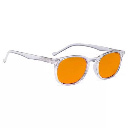 Retro Orange Tinted Blue Light Blocking Reading Glasses Women Men