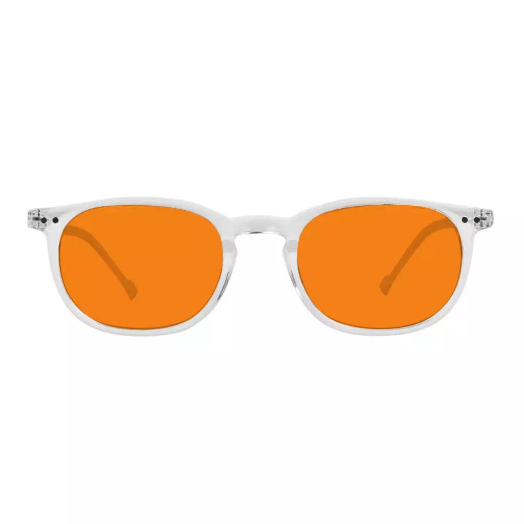 Retro Orange Tinted Blue Light Blocking Reading Glasses Women Men