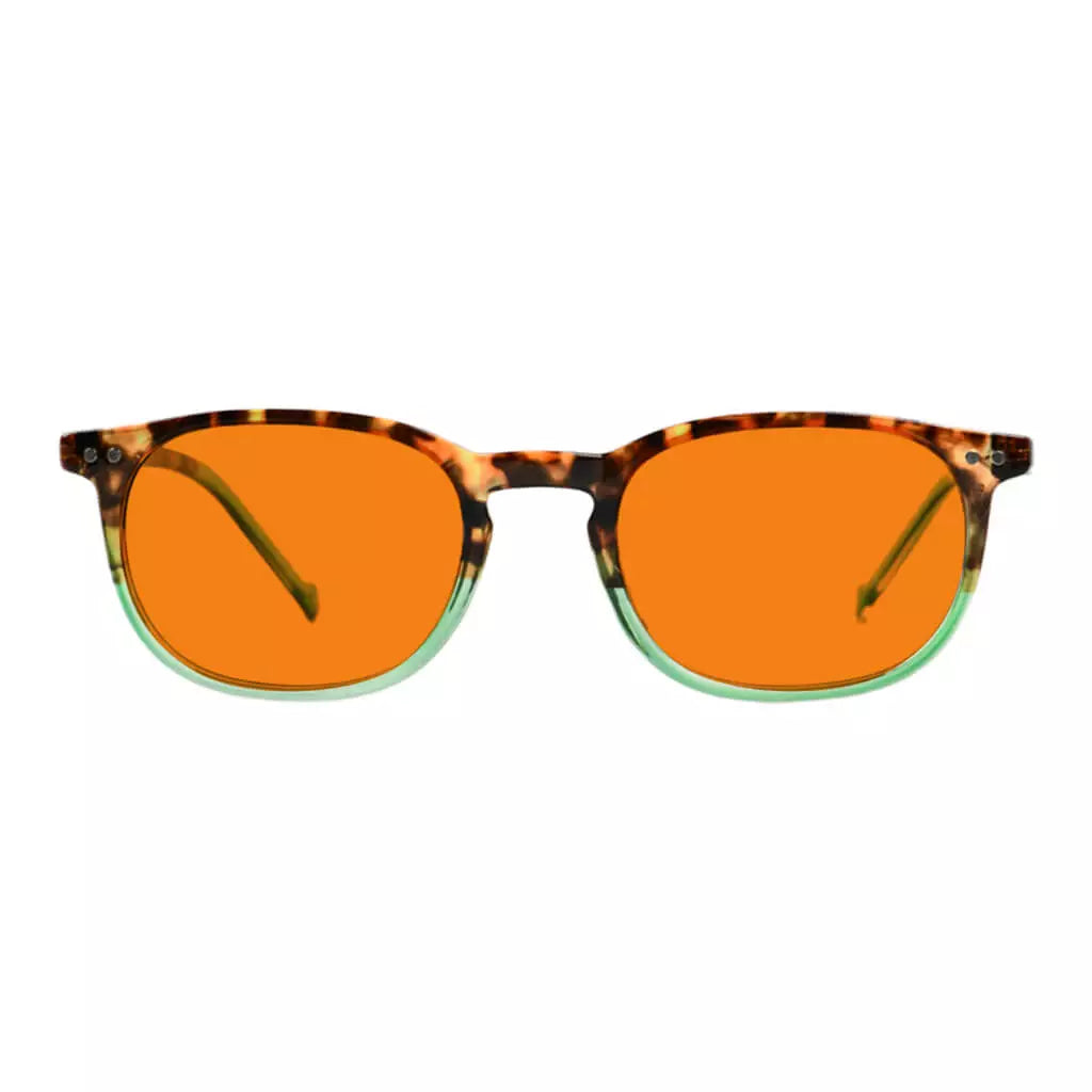 Retro Orange Tinted Blue Light Blocking Reading Glasses Women Men