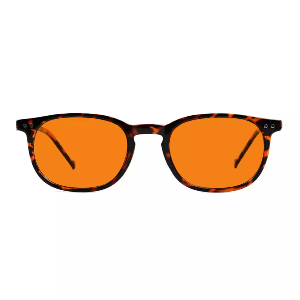Retro Orange Tinted Blue Light Blocking Reading Glasses Women Men