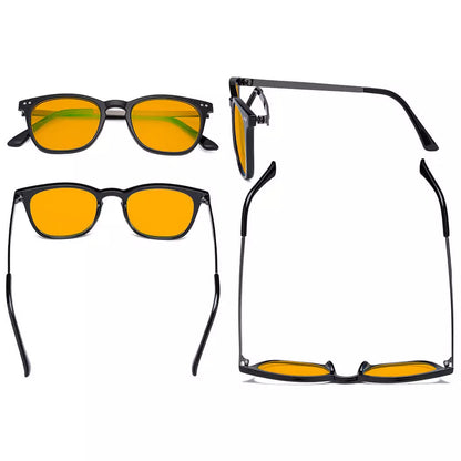 Orange Tinted Blue Light Blocking Reading Glasses for Women Men