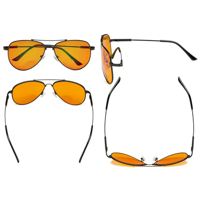 Titanium Orange Tinted Bifocal Reading Glasses for Men