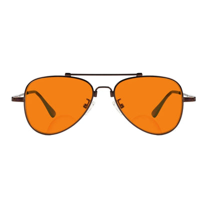 Titanium Orange Tinted Bifocal Reading Glasses for Men