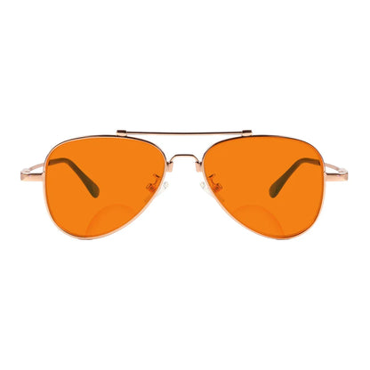 Titanium Orange Tinted Bifocal Reading Glasses for Men