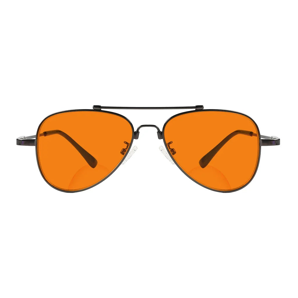 Titanium Orange Tinted Bifocal Reading Glasses for Men