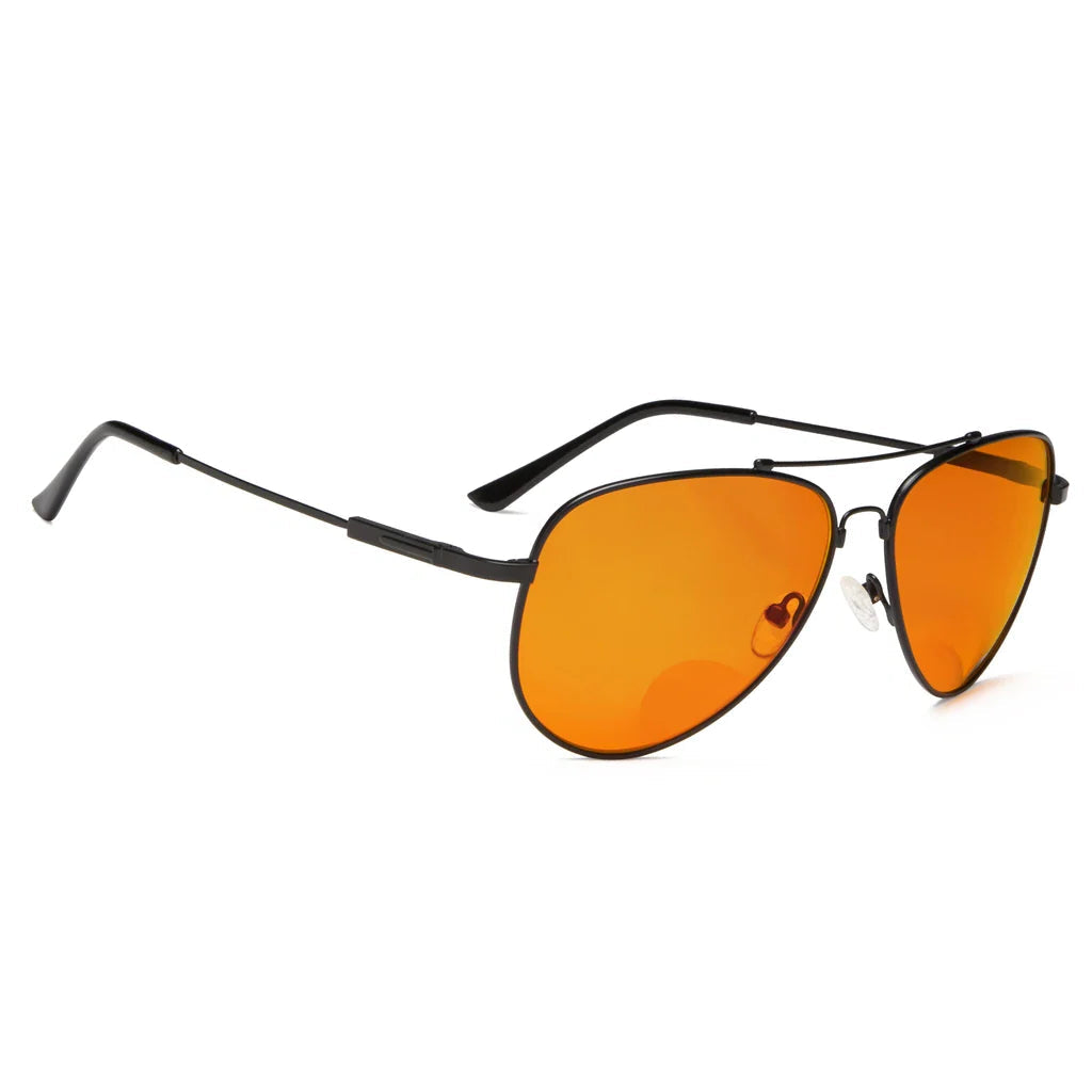 Titanium Orange Tinted Bifocal Reading Glasses for Men