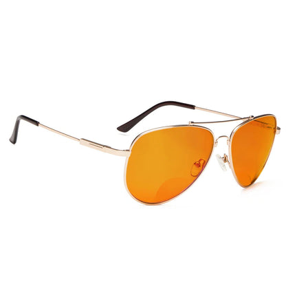 Titanium Orange Tinted Bifocal Reading Glasses for Men