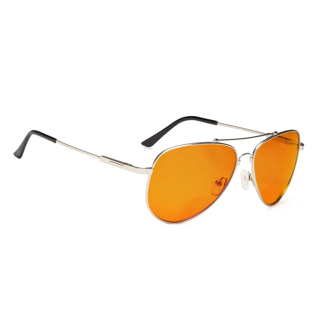 Titanium Orange Tinted Bifocal Reading Glasses for Men