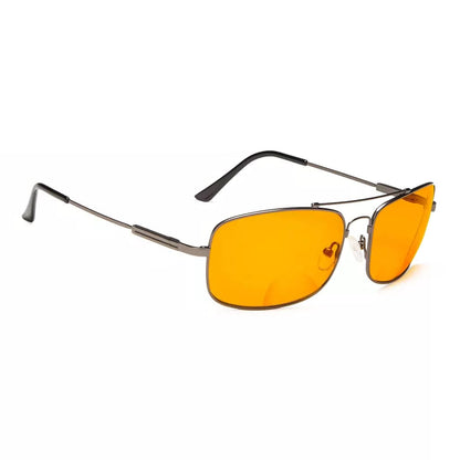 Memory Frame Orange Tinted Blue Light Blocking Bifocal Glasses Men