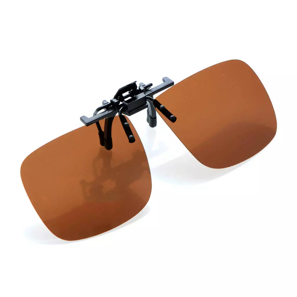 Square Polarized Flip up Clip On Sunglasses Women Men