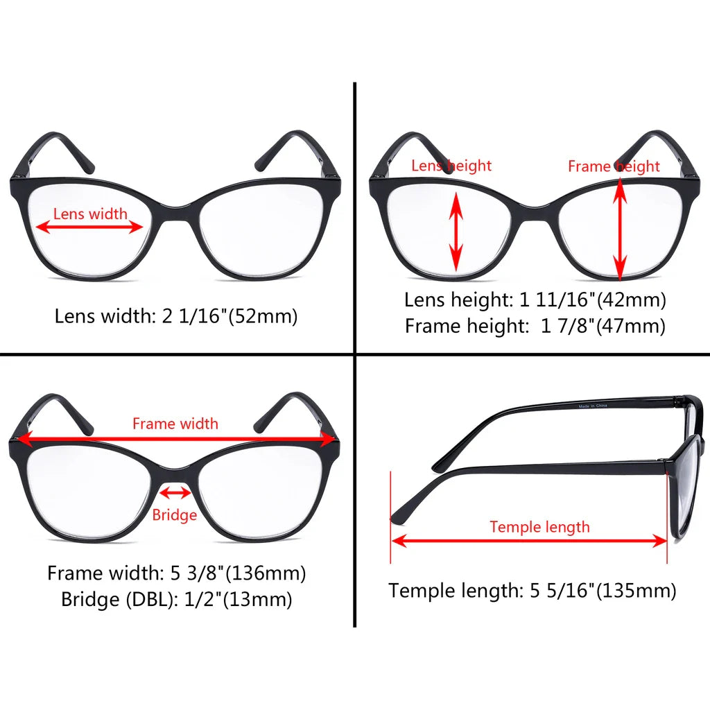 Cat-eye Oversized Reading Glasses for Women