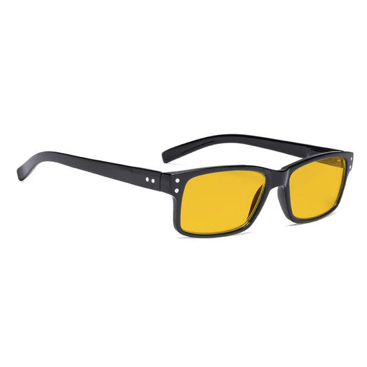 Amber Tinted Blue Light Blocking Reading Glasses Men