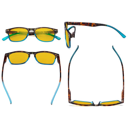 Amber Tinted Blue Light Blocking Reading Glasses Women